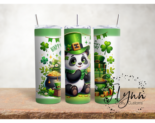 St. Patrick's Day Panda Tumbler